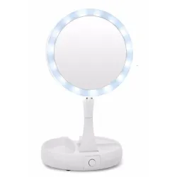 0032 Зеркало с подсветкой круглое  My Fold AWAY MIRROR    (48)
